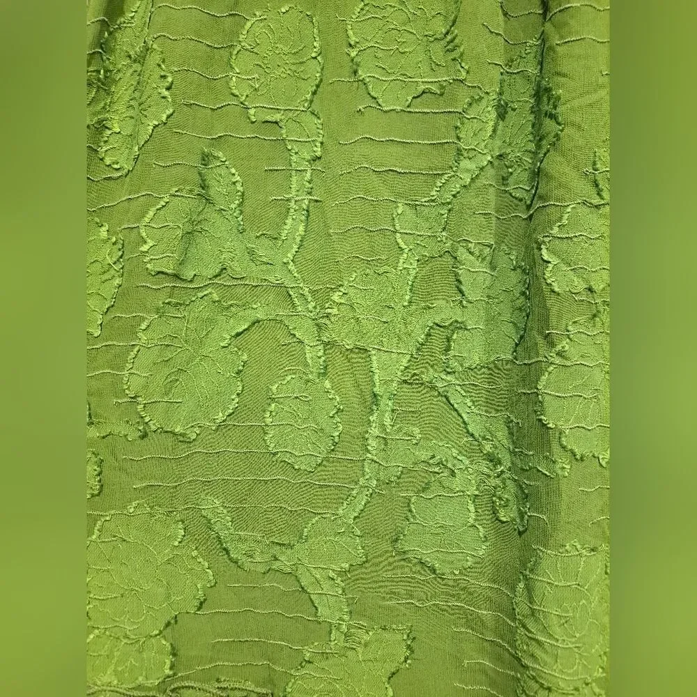 Soft Surroundings Green Sleeveless Blouse Lace Ruffles Lined Viscose Women's S - Picture 6 of 6